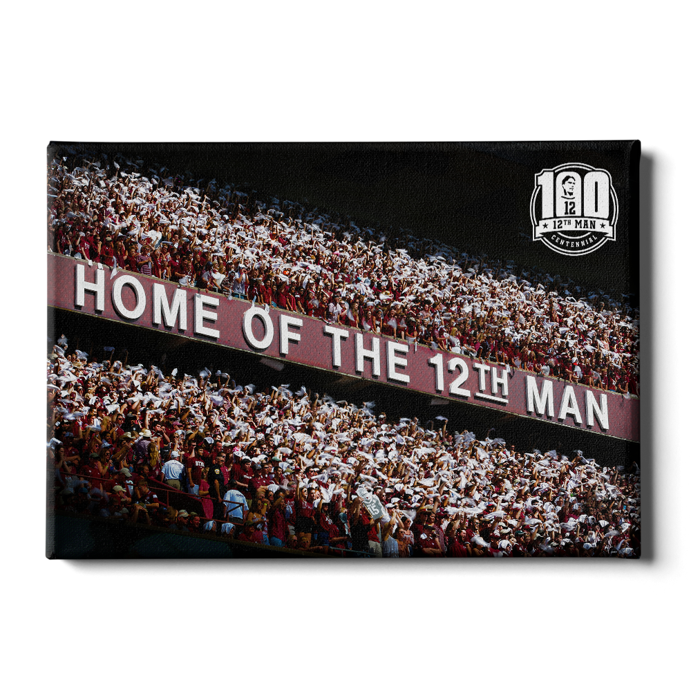 Texas A&M - Home of the 12th Man Centenial - College Wall Art #Canvas