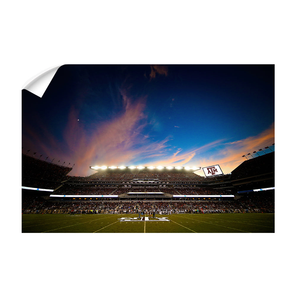 Texas A&M - Texas A&M Original Sunset - College Wall Art #Canvas