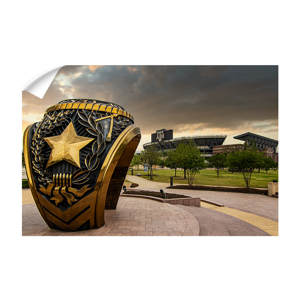 Texas A&M - The Aggie Ring Sunrise - College Wall Art #Canvas