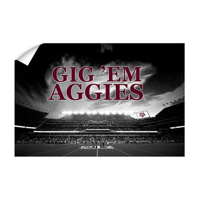 Texas A&M - GIG 'EM Aggies Kyle Field - College Wall Art #Wall Decal