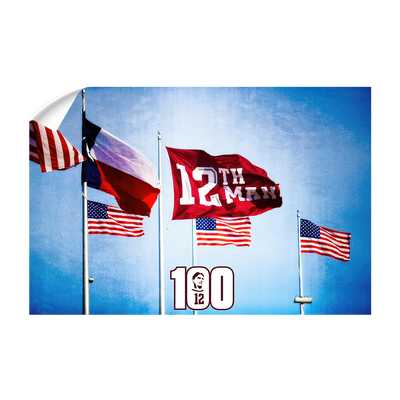 Texas A&M - 12th Man Flag Centenial - College Wall Art #Wall Decal