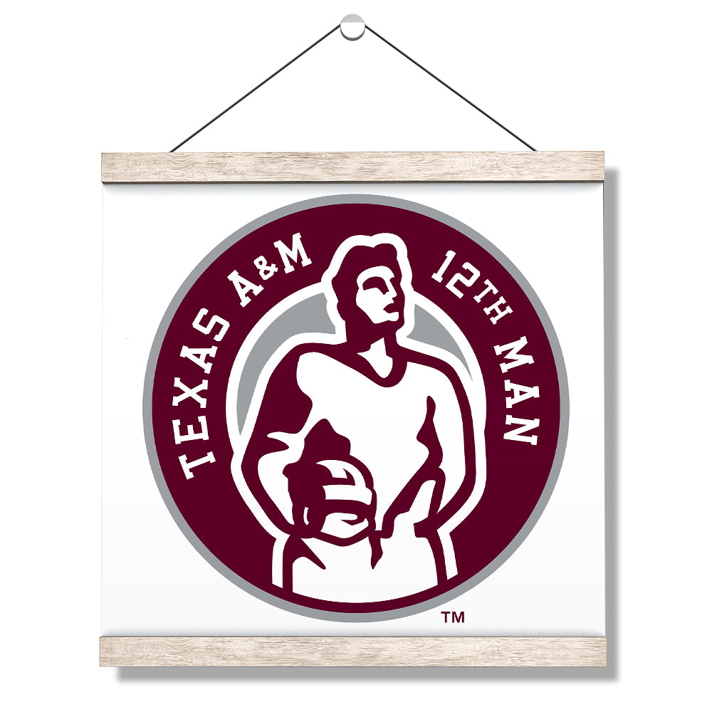 Texas A&M - 12th Man Logo - College Wall Art #Canvas