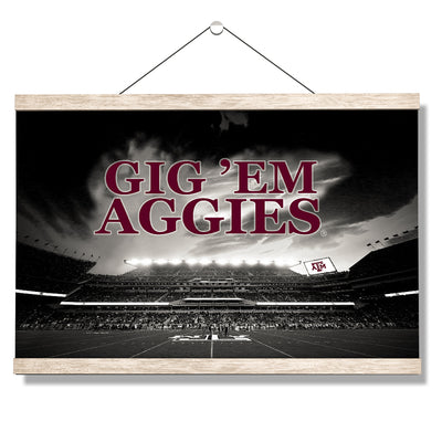 Texas A&M - GIG 'EM Aggies Kyle Field - College Wall Art #Hanging Canvas