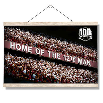 Texas A&M - Home of the 12th Man Centenial Seal - College Wall Art #Hanging Canvas