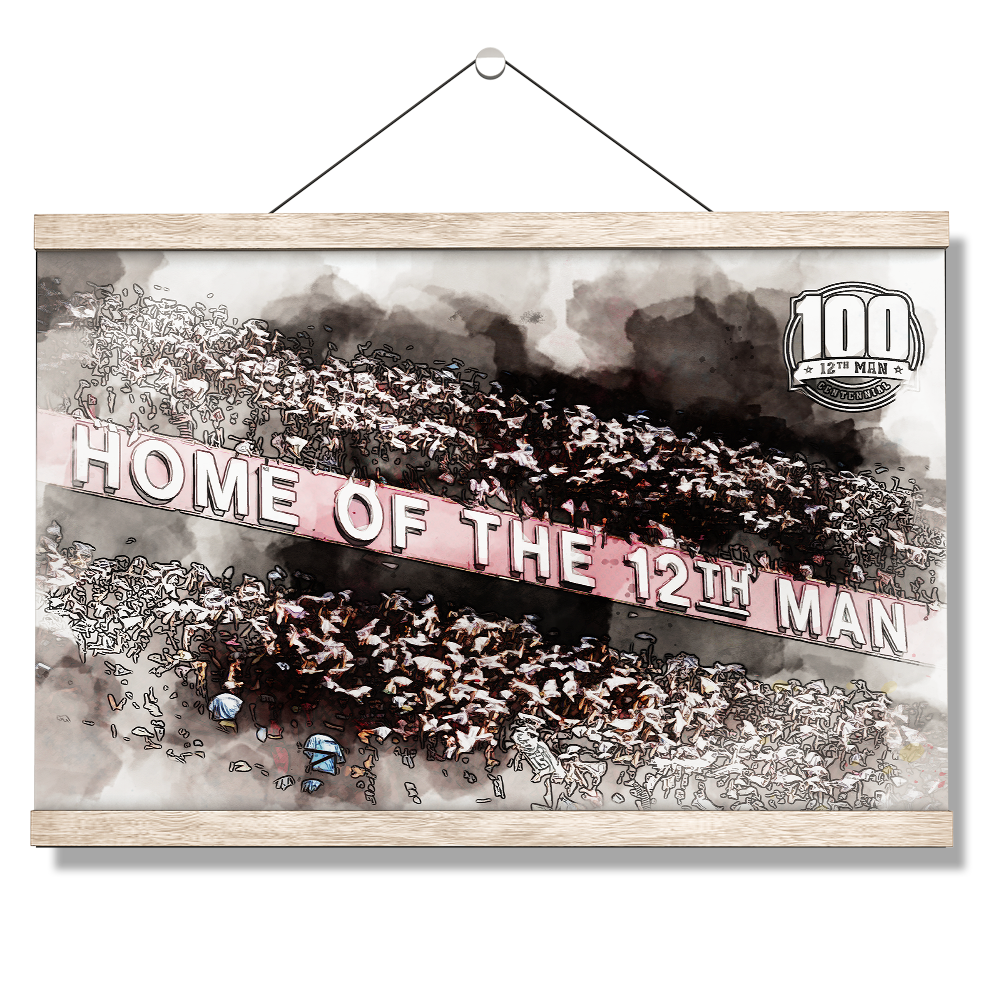 Texas A&M - Home of the 12th Man Centenial Seal - College Wall Art #Canvas