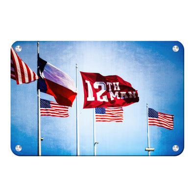 Texas A&M - 12th Man Flags - College Wall Art #Metal