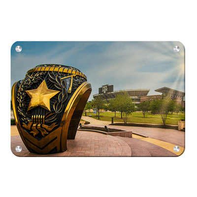 Texas A&M - The Aggie Ring - College Wall Art #Metal