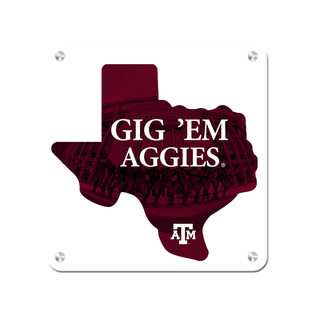Texas A&M - GIG 'EM Aggies -  College Wall Art  #Canvas