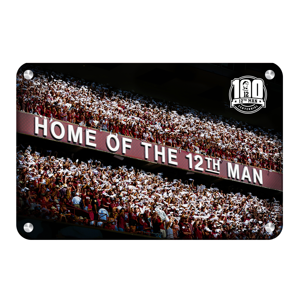Texas A&M - Home of the 12th Man Centenial - College Wall Art #Canvas