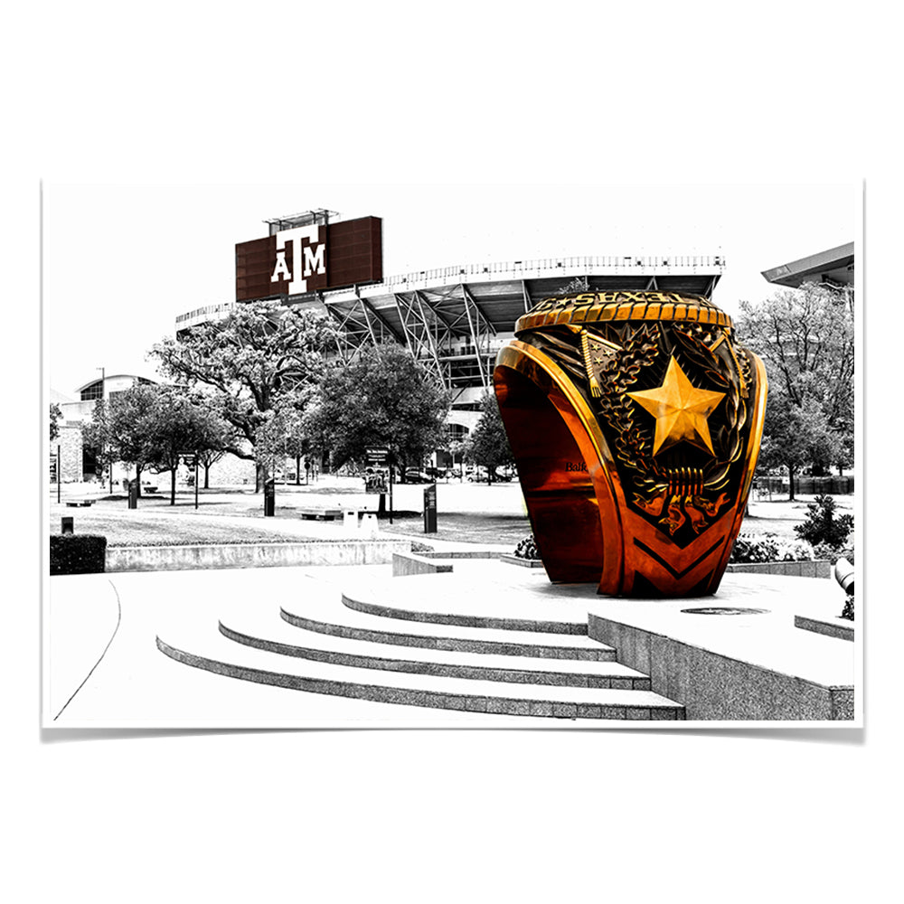 Texas A&M - Aggie Ring - College Wall Art #Canvas