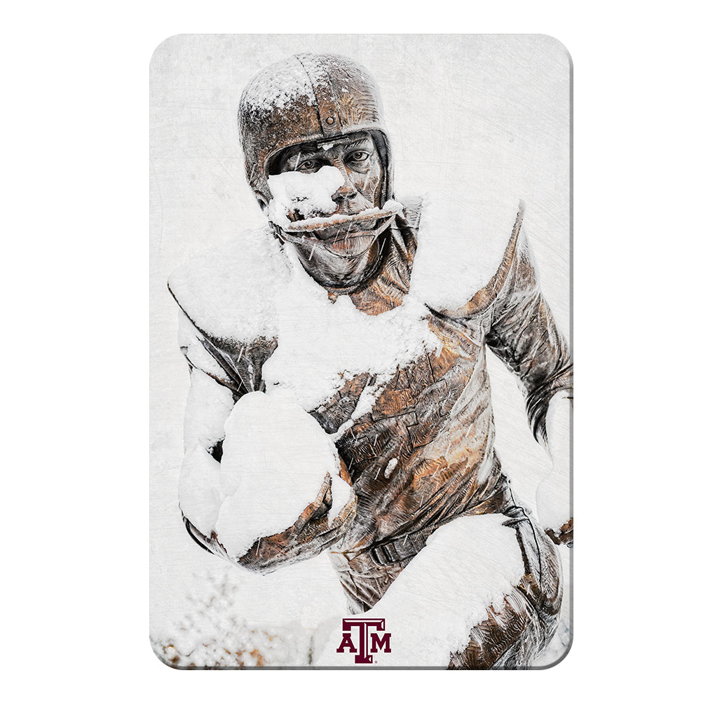 Texas A&M - Football Snow - College Wall Art #Canvas