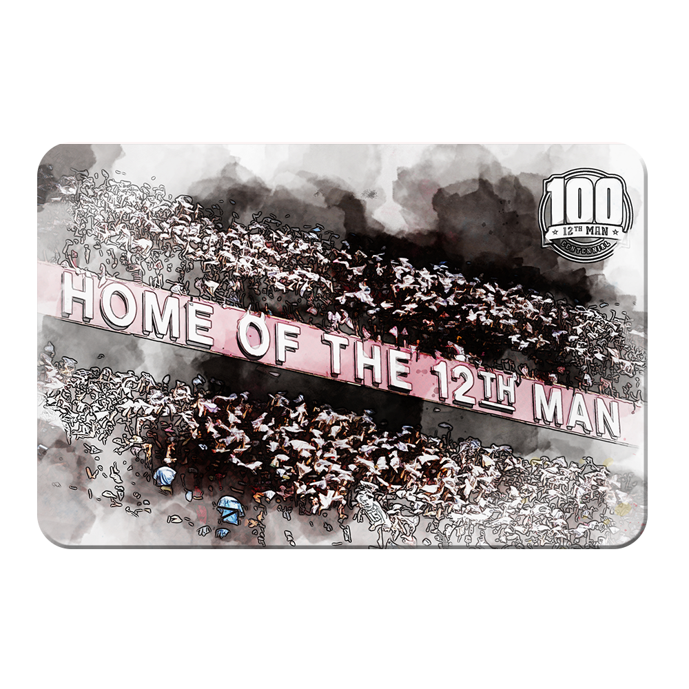Texas A&M - Home of the 12th Man Centenial Seal - College Wall Art #Canvas