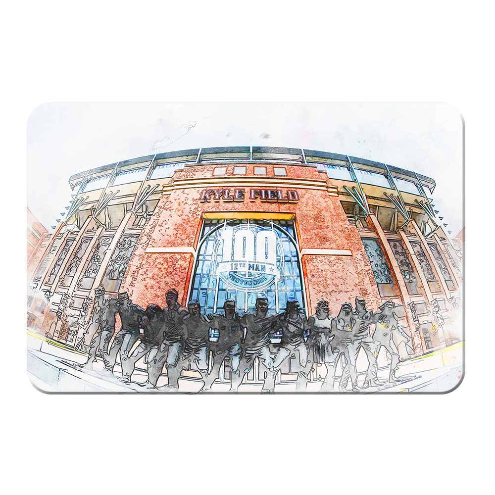 Texas A&M - War Hymm 12th Man Centenial - College Wall Art #Canvas