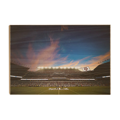 Texas A&M - Texas A&M Original Sunset - College Wall Art #Wood