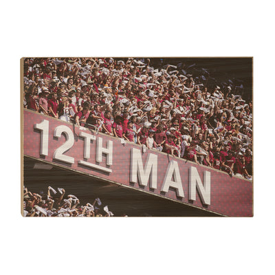 Texas A&M - 12th Man - College Wall Art #Wood