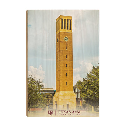 Texas A&M - TAM Albritton Bell Tower - College Wall Art #Wood