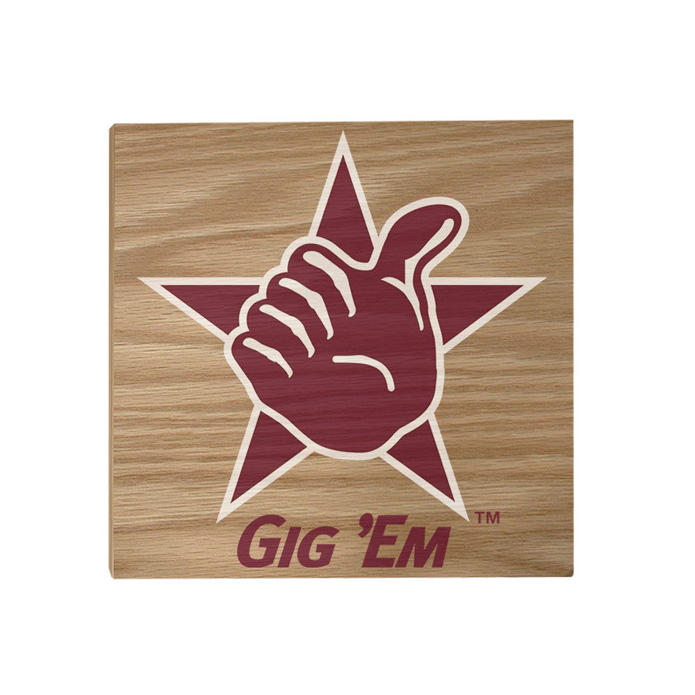 Texas A&M - Gig 'Em - College Wall Art #Canvas