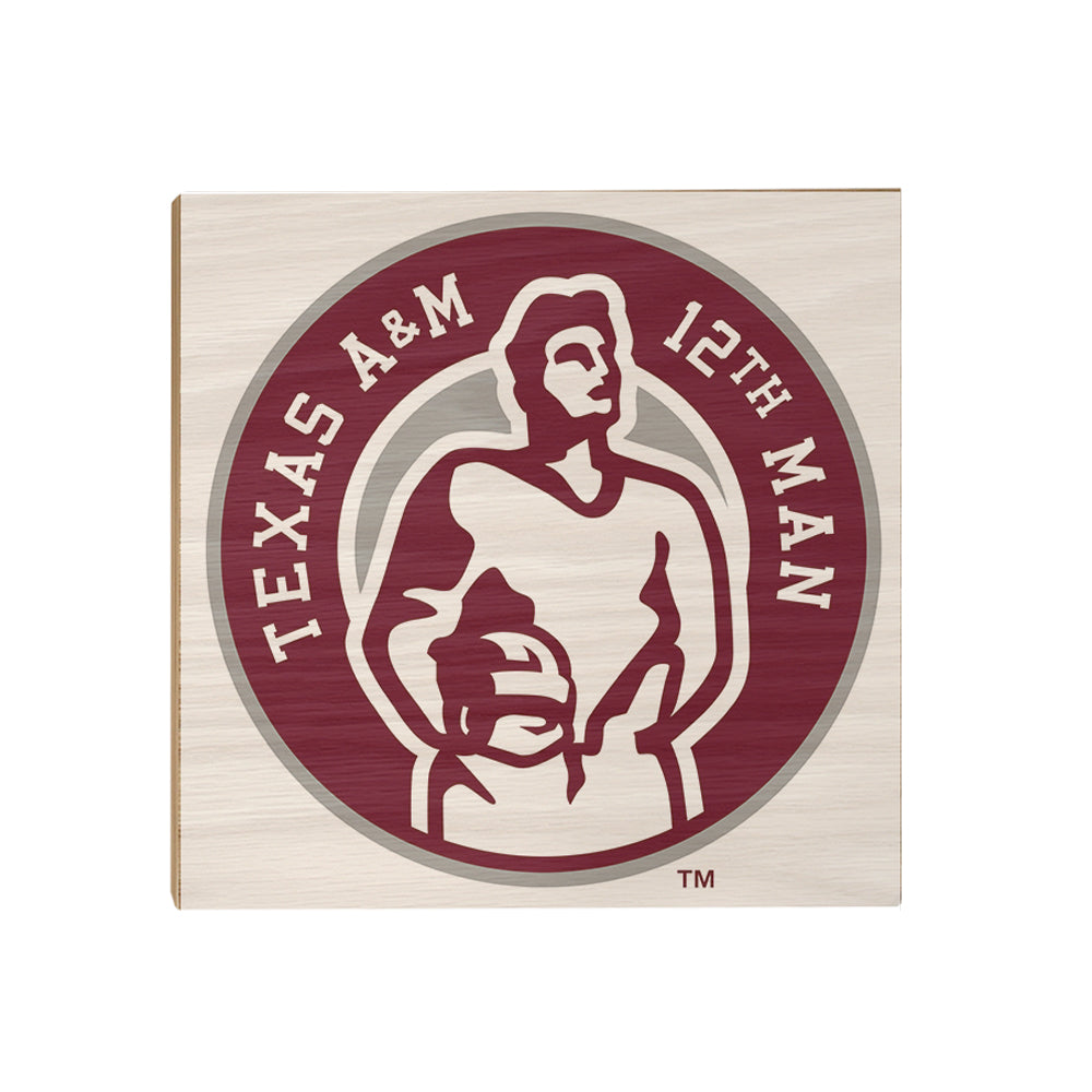 Texas A&M - 12th Man Logo - College Wall Art #Canvas