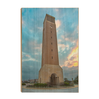 Texas A&M - Albrittan Tower Sunset - College Wall Art #Wood