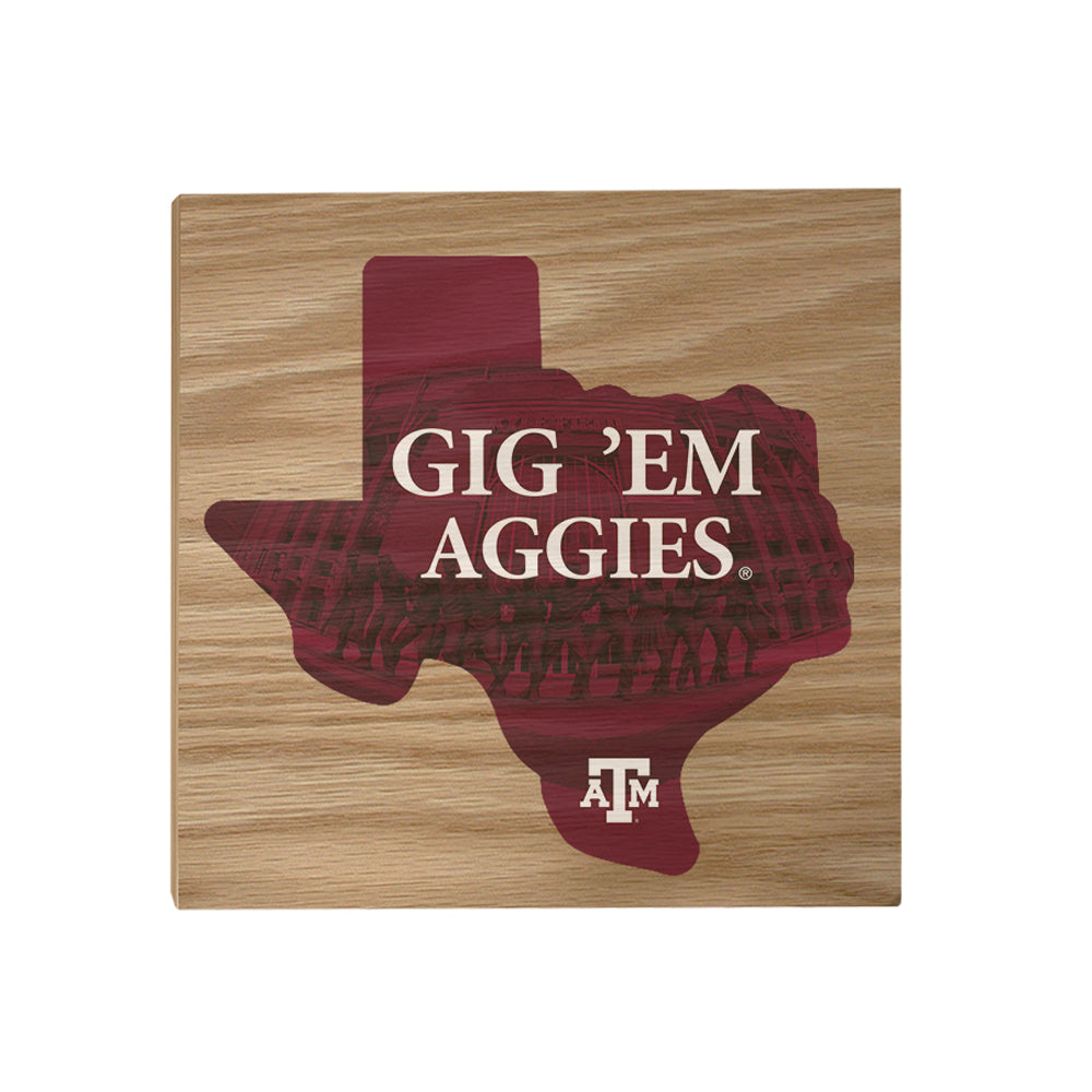 Texas A&M - GIG 'EM Aggies -  College Wall Art  #Canvas
