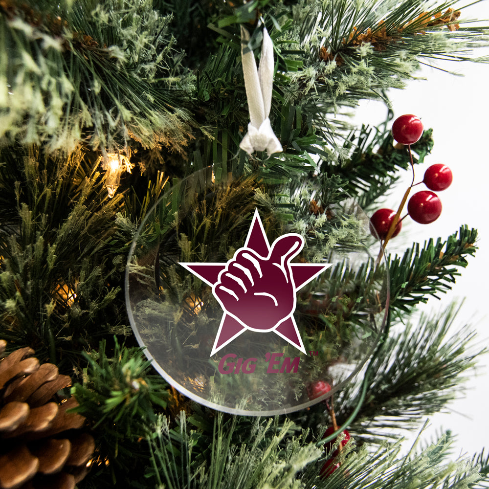 Texas A&M Aggies - Gig 'Em Bag Tag & Ornament