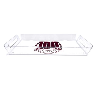 Texas A&M - 12th Man Centennial Seal Clear Decorative Tray