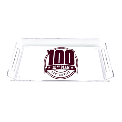 Texas A&M - 12th Man Centennial Seal Clear Decorative Tray