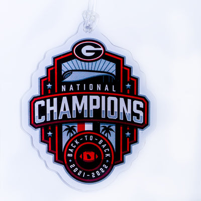 Georgia Bulldogs - 2022 National Champions Shield Ornament & Bag Tag