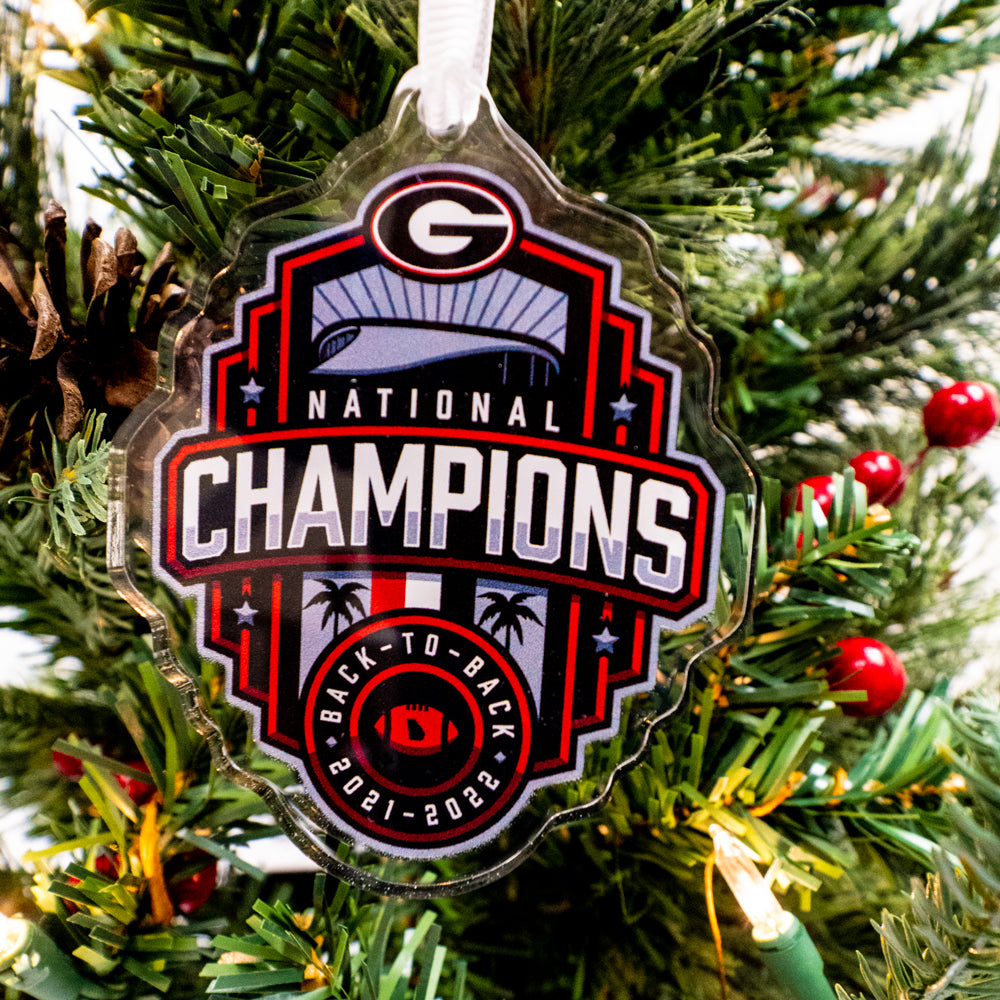 Georgia Bulldogs - 2022 National Champions Shield Ornament & Bag Tag