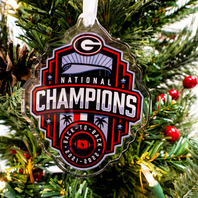 Georgia Bulldogs - 2022 National Champions Shield Ornament & Bag Tag