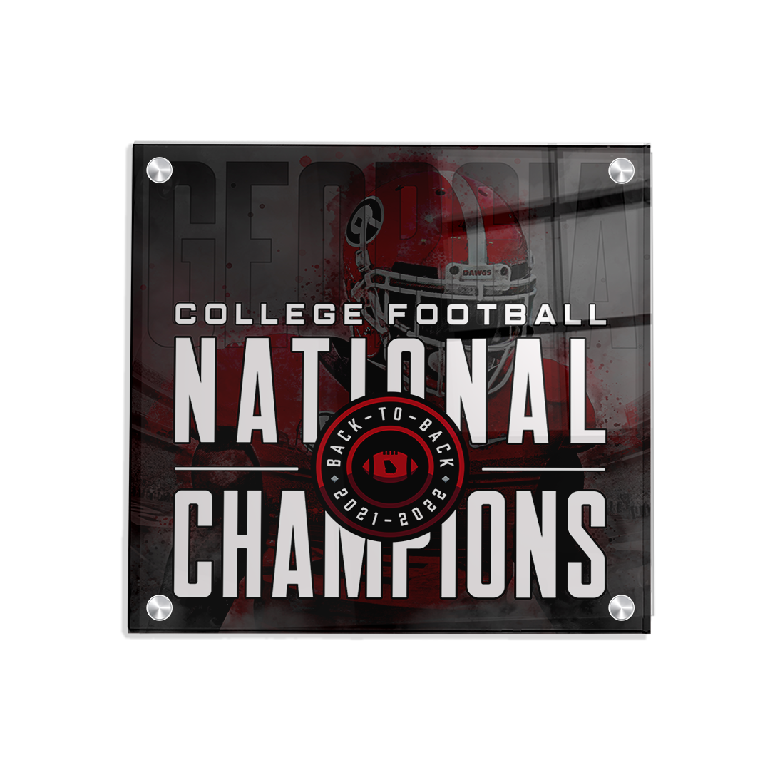 Georgia Bulldogs - Back-to-Back National Champions - College Wall Art #Canvas