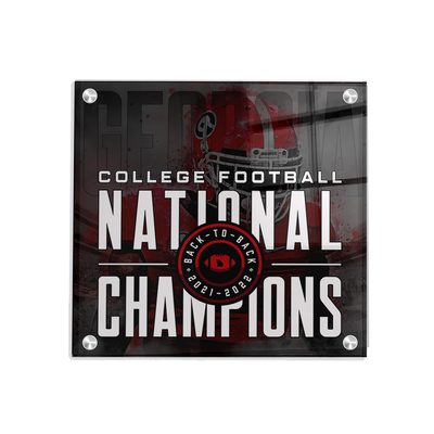 Georgia Bulldogs - Back-to-Back National Champions - College Wall Art #Acrylic