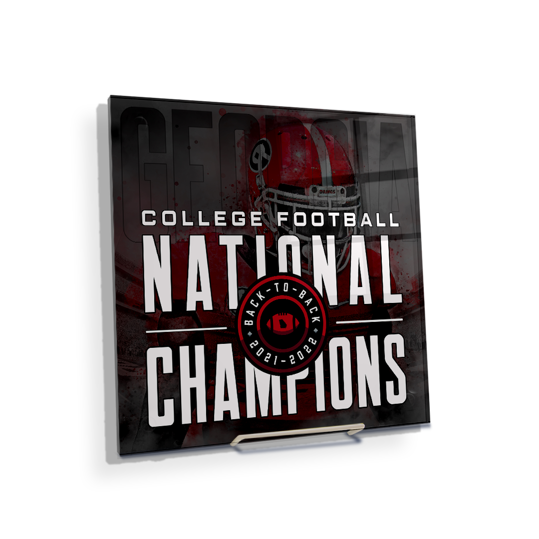 Georgia Bulldogs - Back-to-Back National Champions - College Wall Art #Canvas