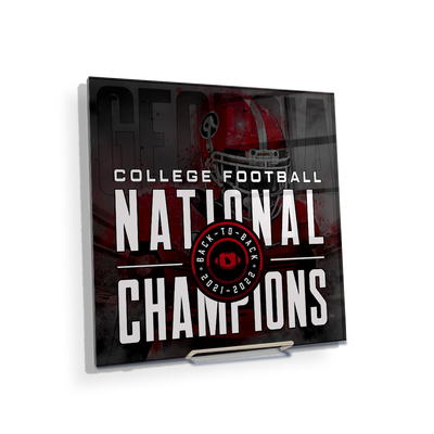 Georgia Bulldogs - Back-to-Back National Champions - College Wall Art #Acrylic Mini