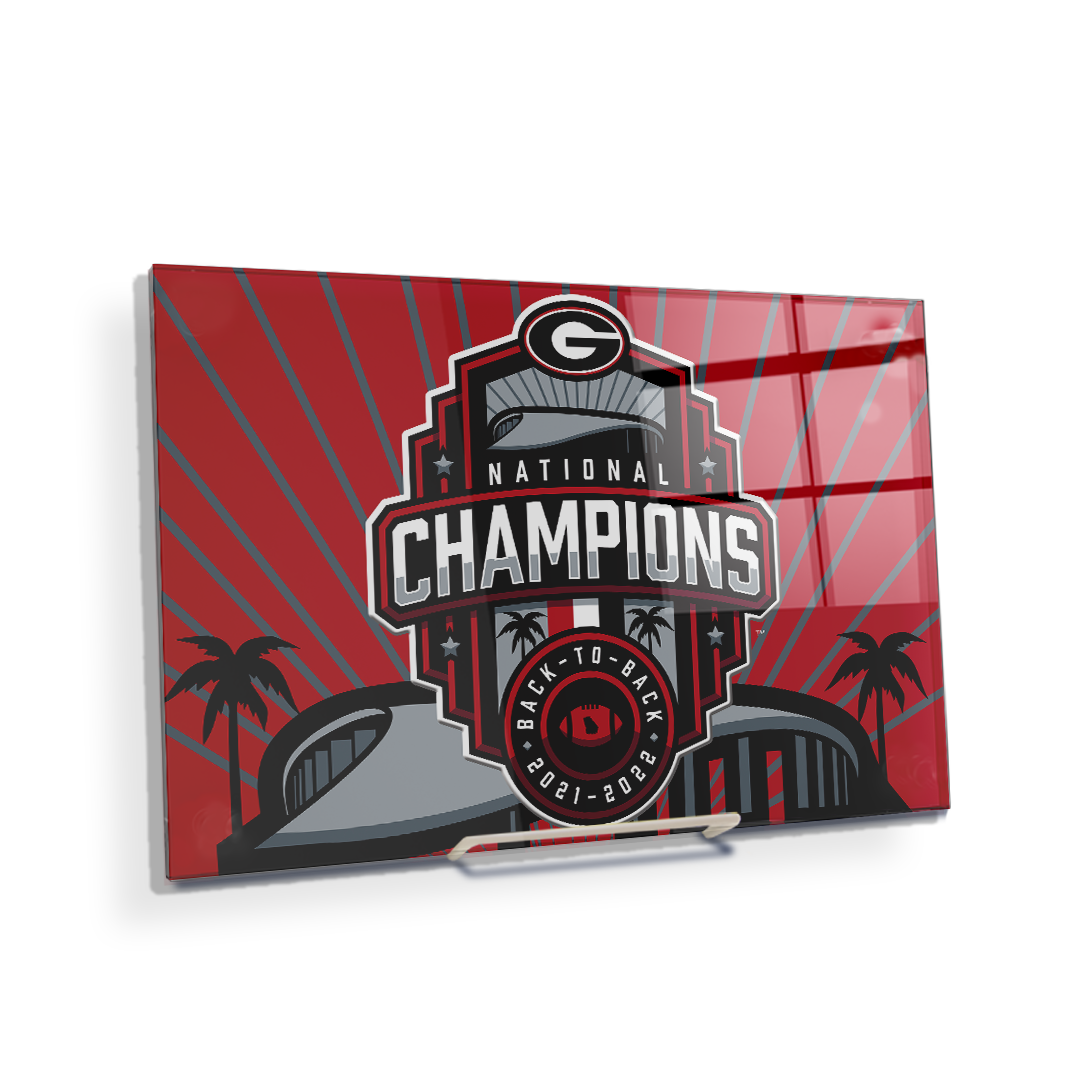 Georgia Bulldogs - Georgia National Champions Sofi Stadium - College Wall Art #Canvas