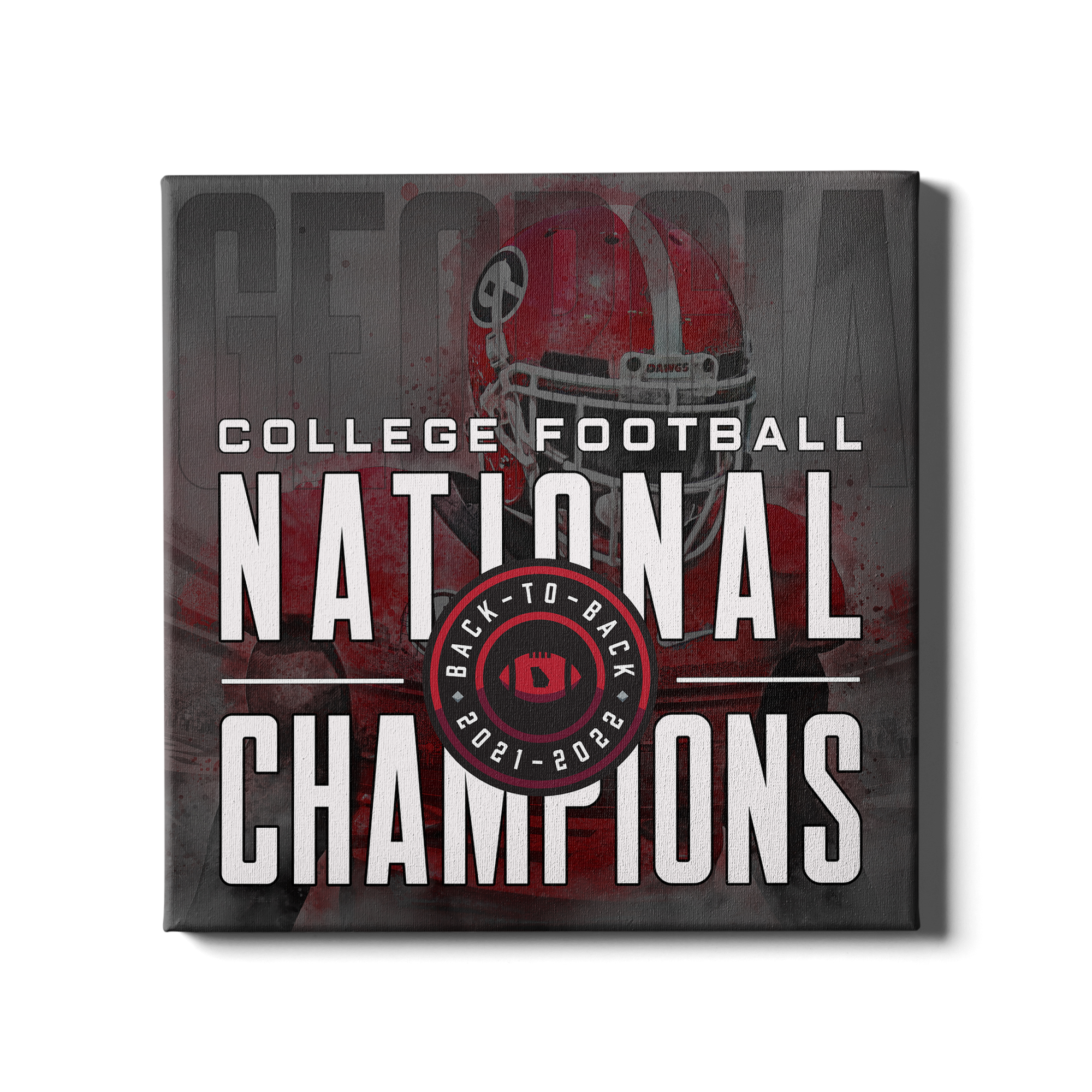 Georgia Bulldogs - Back-to-Back National Champions - College Wall Art #Canvas