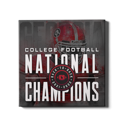 Georgia Bulldogs - Back-to-Back National Champions - College Wall Art #Canvas