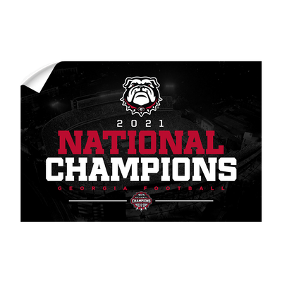 Georgia Bulldogs - National Champions Georgia Bulldogs - College Wall Art #Wall Decal