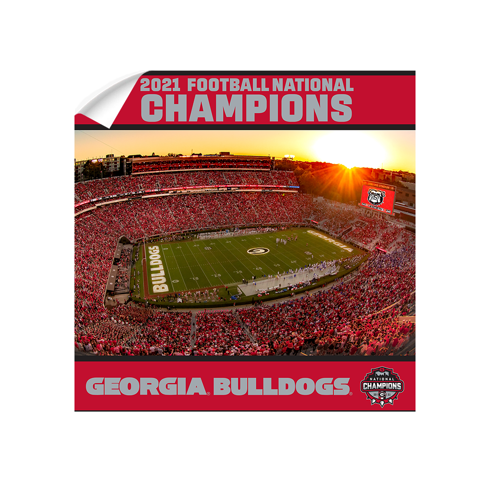 Georgia Bulldogs - Sanford Sunset National champions Georgia Bulldogs - College Wall Art #Canvas