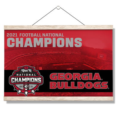 Georgia Bulldogs - 2021 National Champions Georgia Bulldogs - College Wall Art #Hanging Canvas