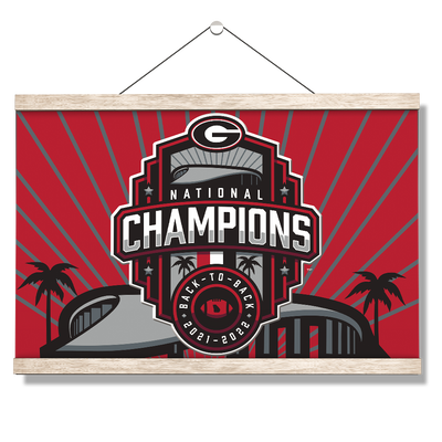 Georgia Bulldogs - Georgia National Champions Sofi Stadium - College Wall Art #Hanging Canvas