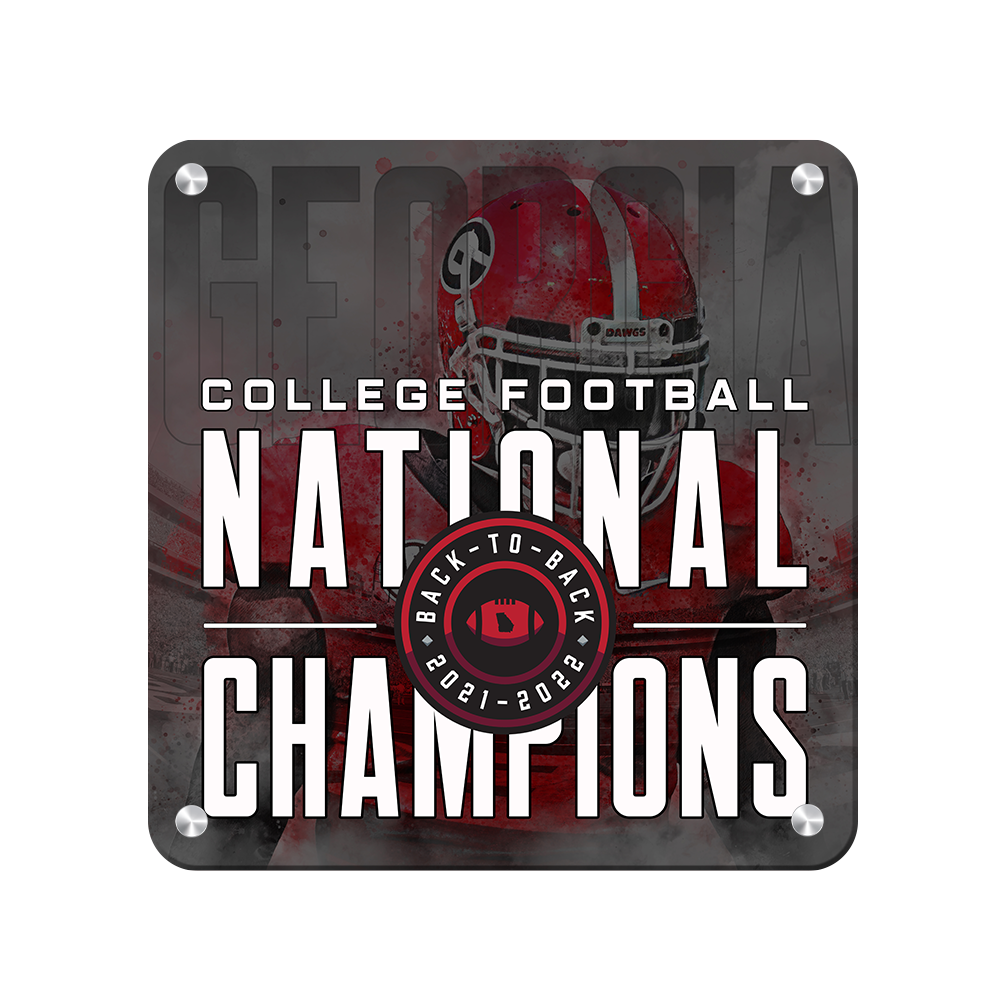 Georgia Bulldogs - Back-to-Back National Champions - College Wall Art #Canvas