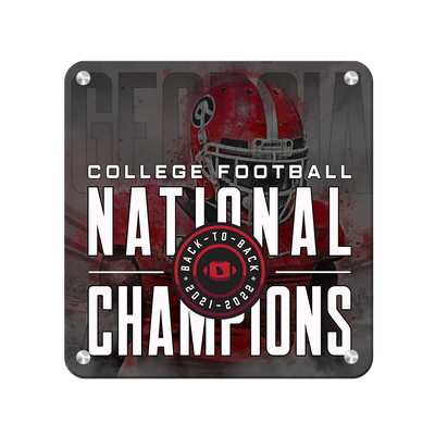 Georgia Bulldogs - Back-to-Back National Champions - College Wall Art #Metal