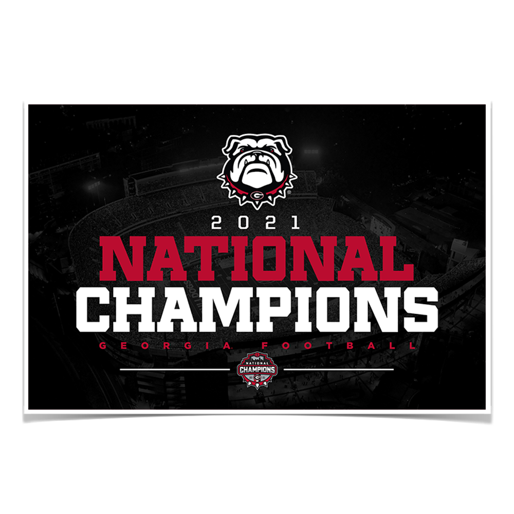 Georgia Bulldogs - National Champions Georgia Bulldogs - College Wall Art #Canvas