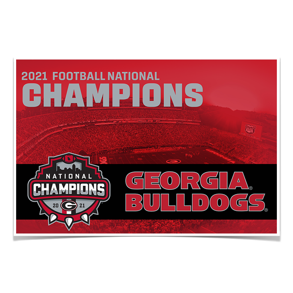 Georgia Bulldogs - 2021 National Champions Georgia Bulldogs - College Wall Art #Canvas