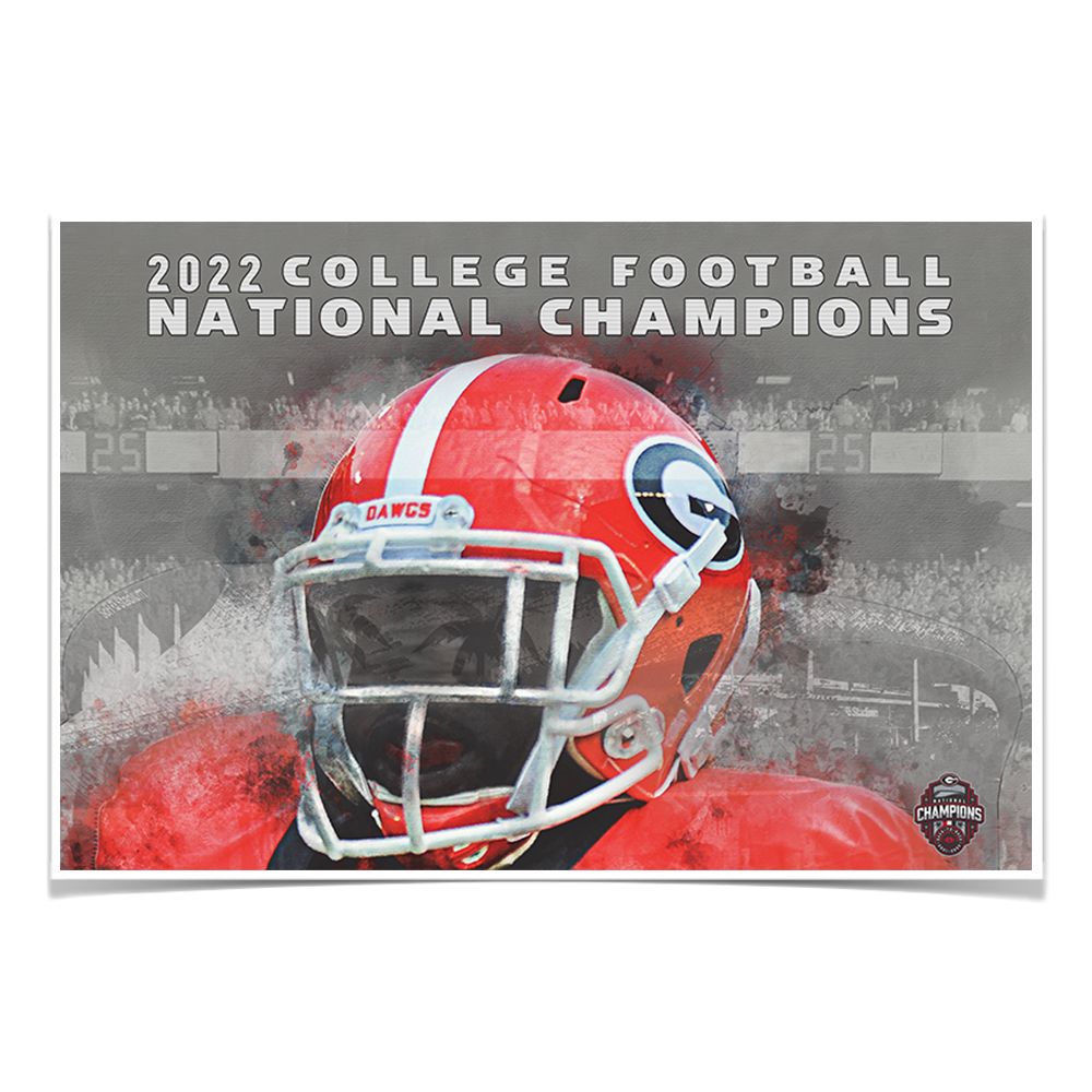 Georgia Bulldogs - 2022 College Football National Champions - College Wall Art #Canvas