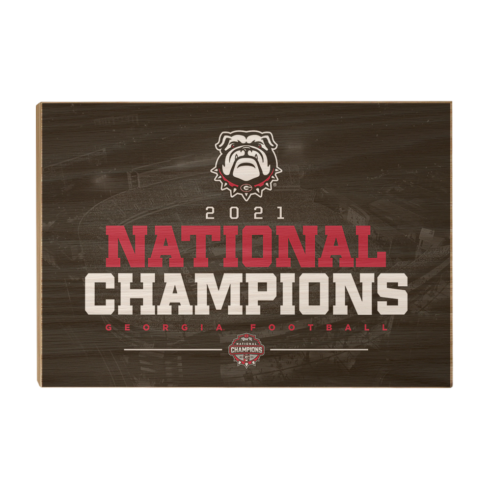 Georgia Bulldogs - National Champions Georgia Bulldogs - College Wall Art #Canvas