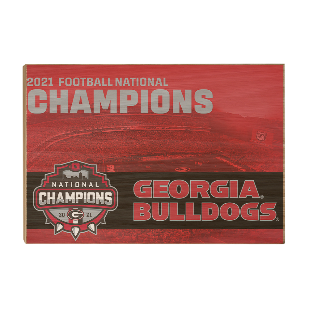 Georgia Bulldogs - 2021 National Champions Georgia Bulldogs - College Wall Art #Canvas