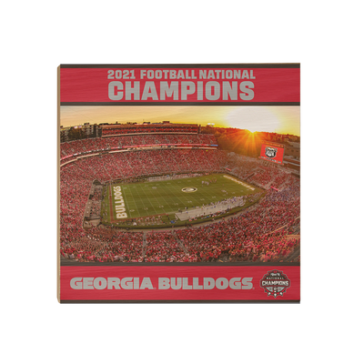 Georgia Bulldogs - Sanford Sunset National champions Georgia Bulldogs - College Wall Art #Wood