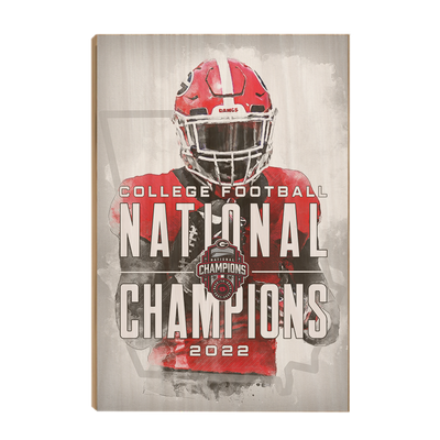 Georgia Bulldogs - National Champions - College Wall Art #Wood